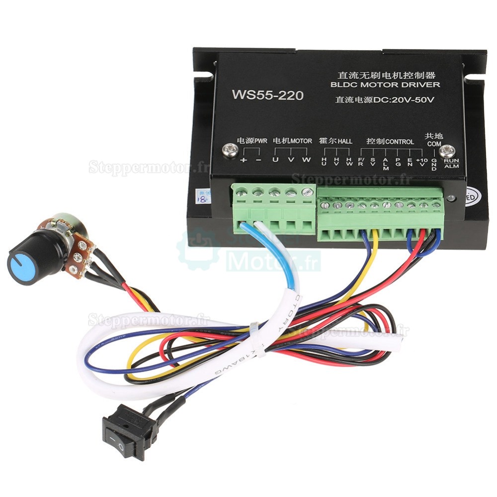 Driver moteur cc brushless triphasé, contrôleur de moteur CC brushless BLD-300B CC18-50V 15A